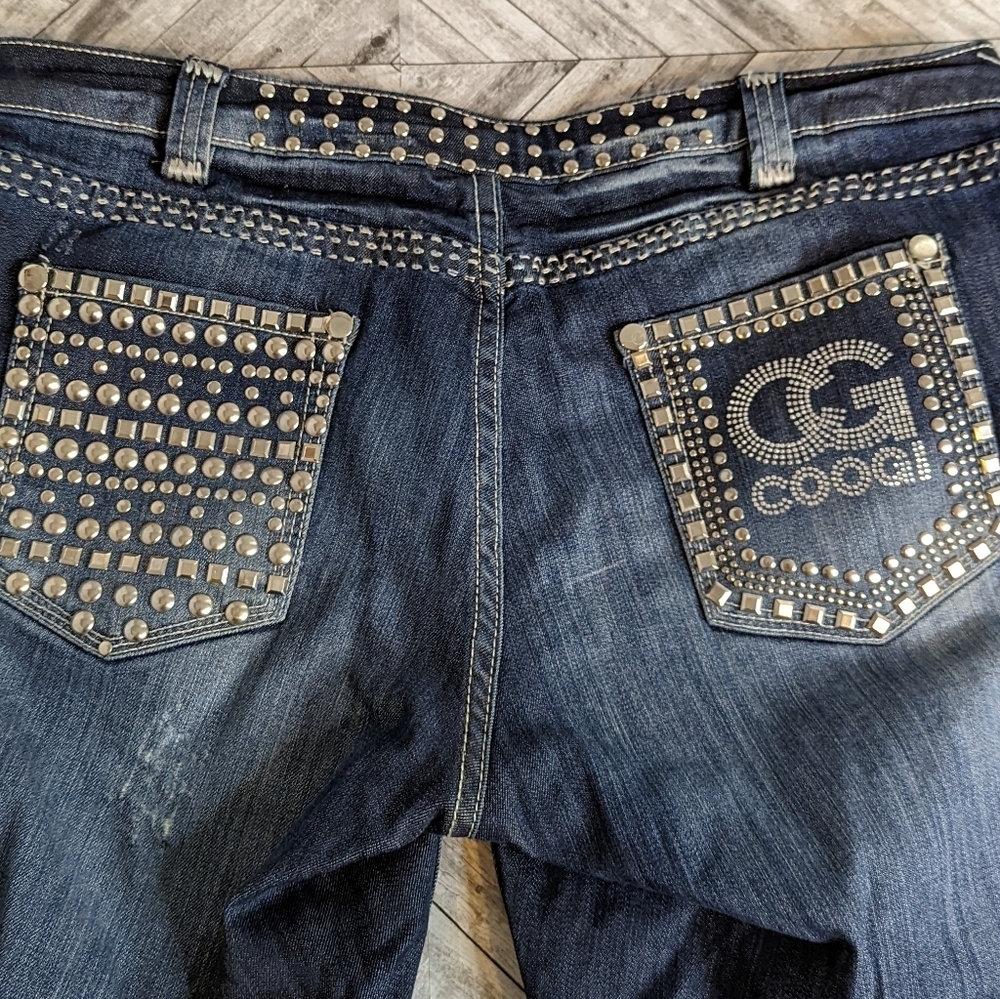 COOGI  Y2K Distress Studded Jeans ... Size 17/18
